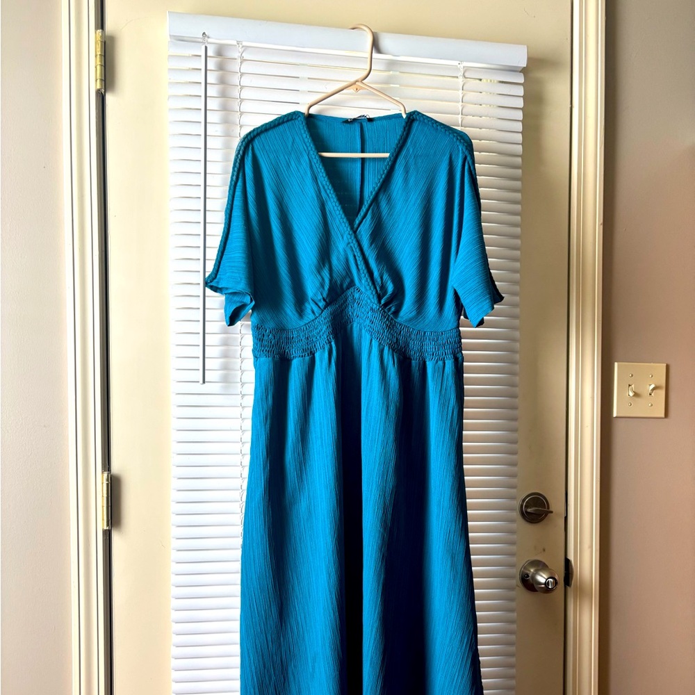 BloomChic Blue Midi Dress
